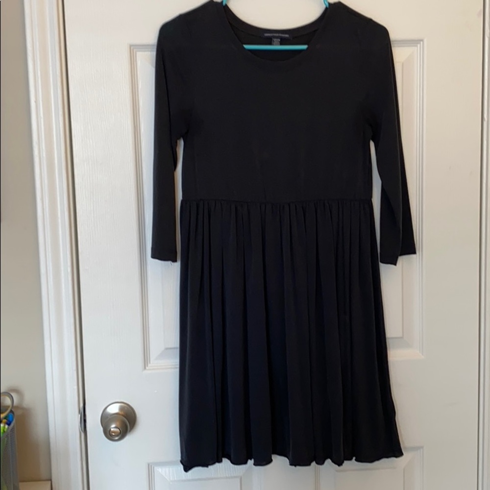 American Eagle Long Sleeve Grey A-Line Dress